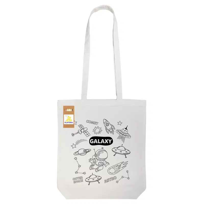 Colouring Long Handle Cotton Bag & Pencils – Crayons & Colouring Sets
