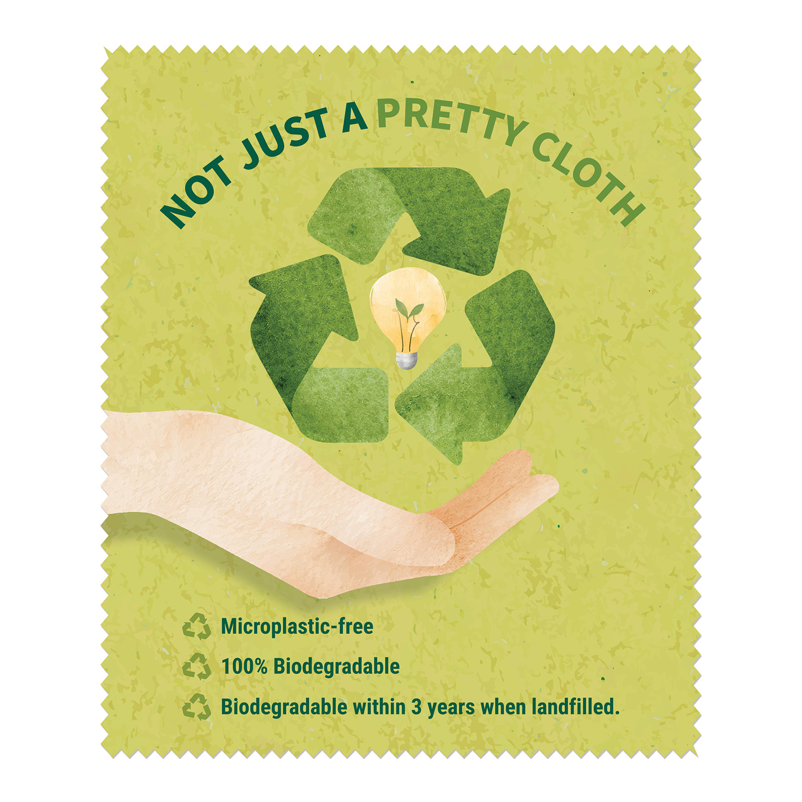 Biodex Biodegradable Lens Cloth – Cleaning Cloths – Logo Line – available in Full Colour – photo 1 of 2