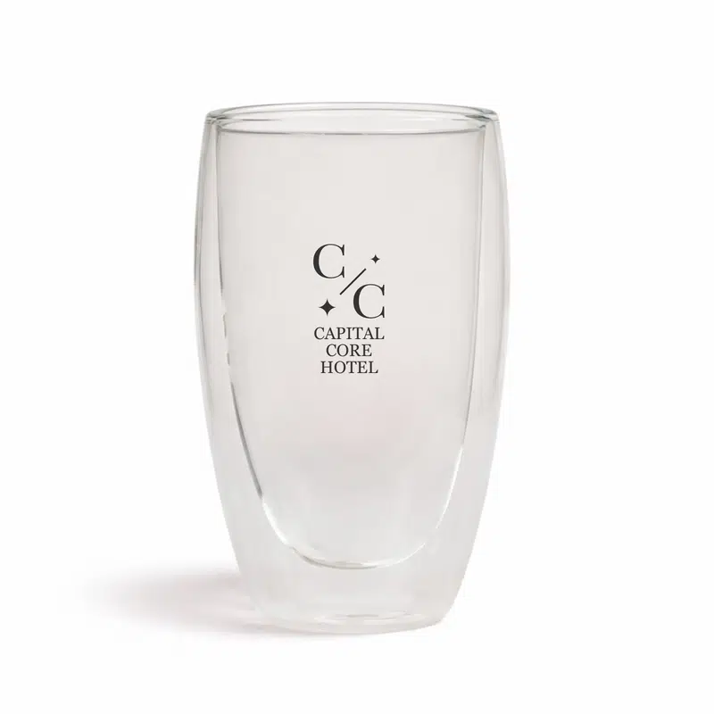 Sierra 450ml Double Wall Glass Cup – Reusable Coffee Cups – available in brown, white colours