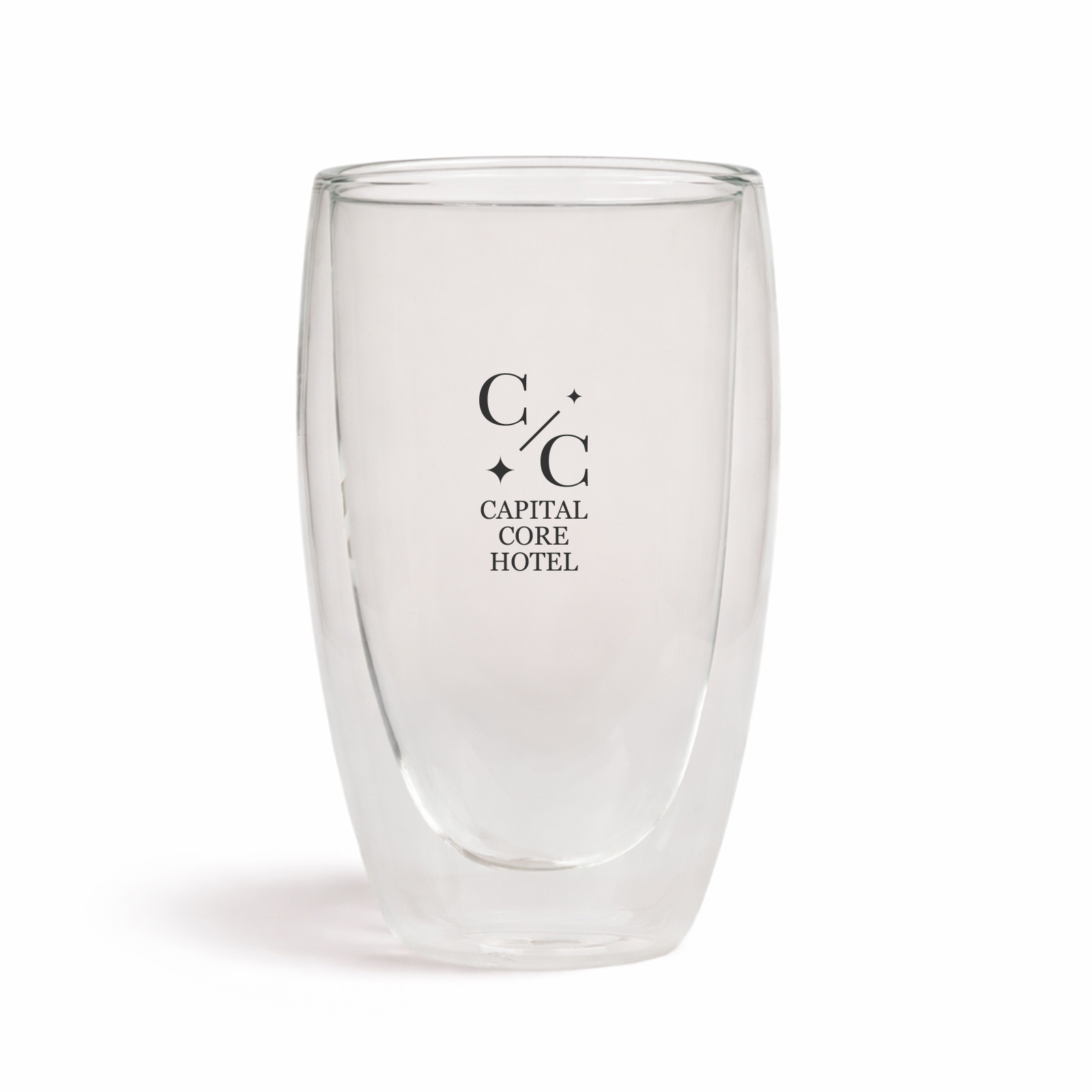 Sierra 450ml Double Wall Glass Cup – Reusable Coffee Cups – Logo Line – available in Bamboo Lid, Clear – photo 1 of 12
