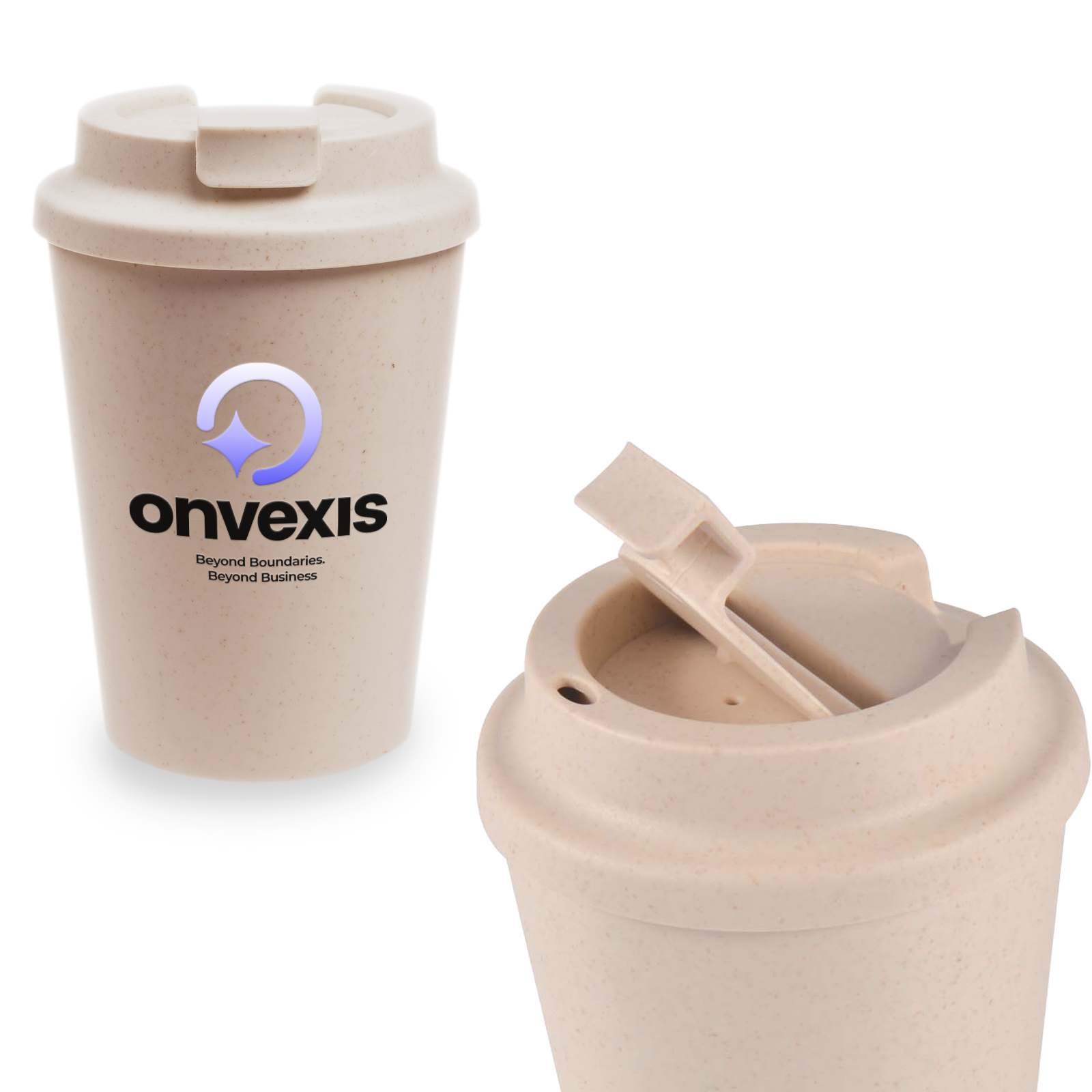 Aroma Eco Cup / Eco Comfort Lid – Reusable Coffee Cups – Logo Line – available in Wheat Fibre – photo 1 of 5