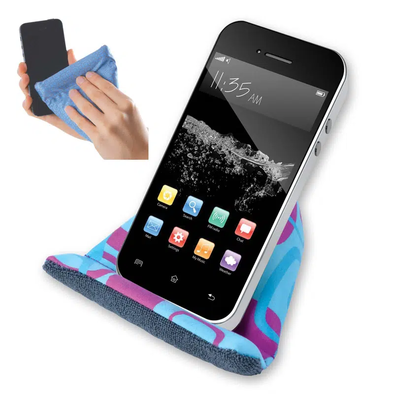 Microfibre Bean Bag Phone Chair / Cleaner – Tech Accessories – available in multi colour