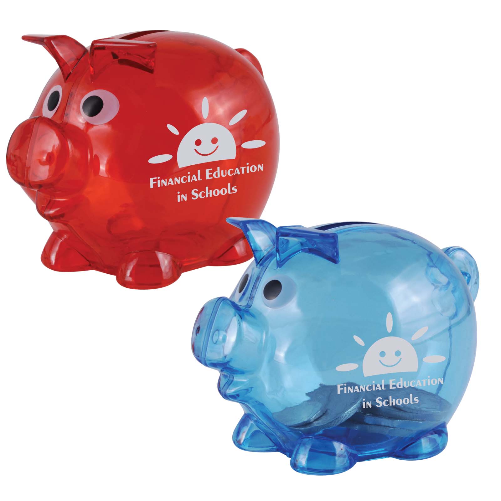 World's Smallest Pig Coin Bank – Misc Homeware – Logo Line – available in Transparent Blue, Transparent Red – photo 1 of 3