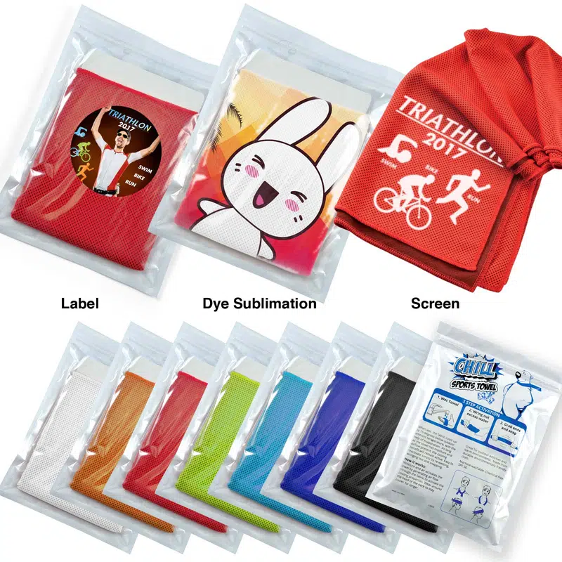 Chill Cooling Towel in Pouch – Accessories – available in multi colour