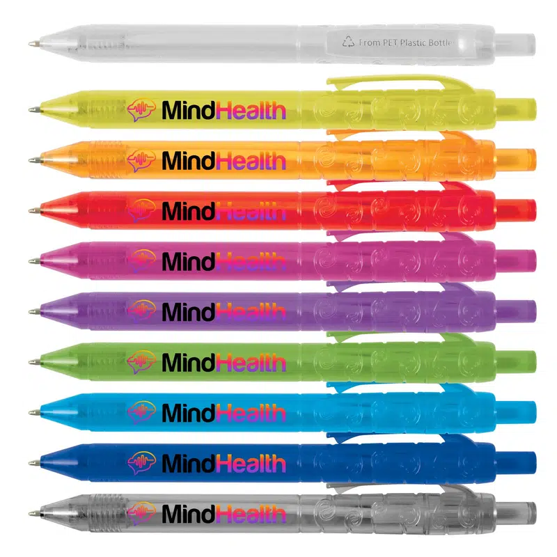 Raptor RPET Pen – Plastic Pens – available in black, blue, green, orange colours and 5 more