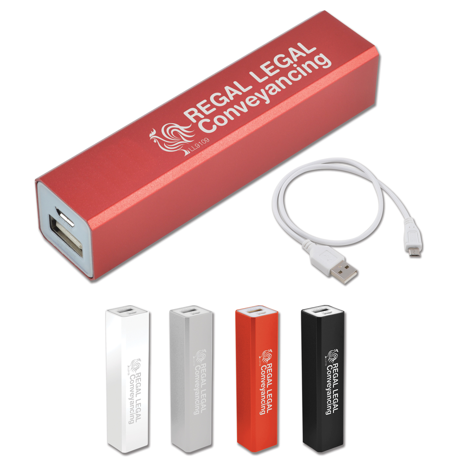 Velocity Power Bank - 2,000 mAh – Powerbanks – Logo Line – available in Black, Red, Silver, White – photo 1 of 8