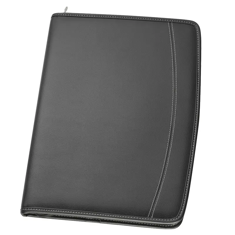 The Flare A4 Imitation Leather Zip Compendium – Compendiums – available in black colour