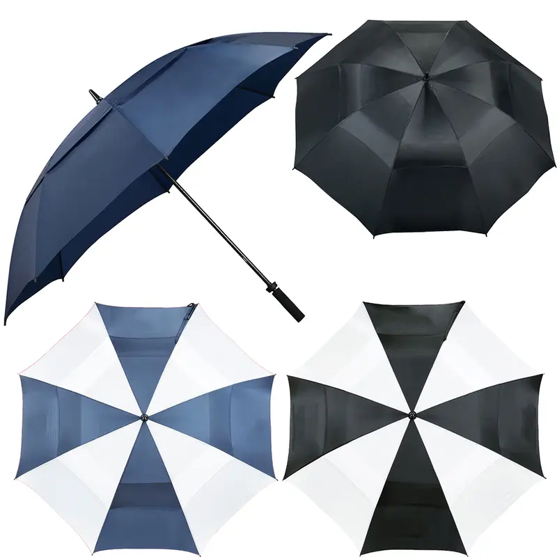 Course 62" Vented Golf Umbrella – Golf Accessories – available in black, blue colours