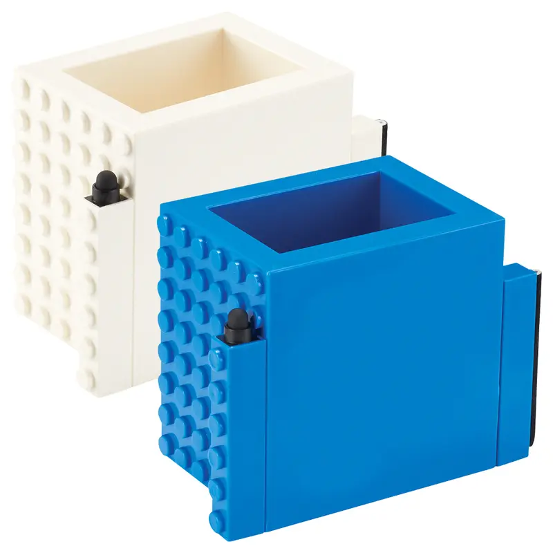 Office Block 3-In-1 Pen Pot – Desk Accessories – available in blue colour