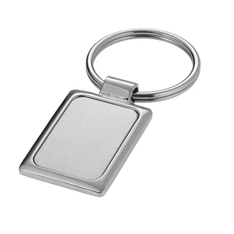 Rectangle Keyring – Keyrings – available in silver colour