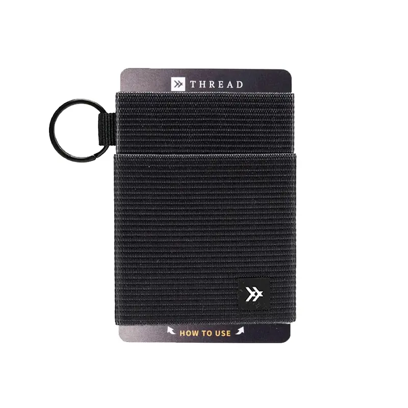 Thread Elastic Wallet – Brushes – available in black colour