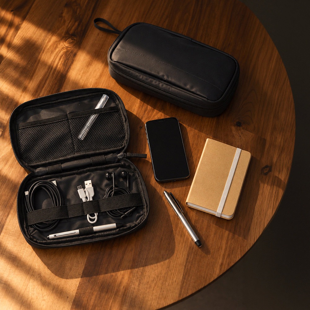 Resi Plus GRS Recycled Tech Pouch 1L – Travel Bags – The Range – available in Black – thumbnail 3 of 8