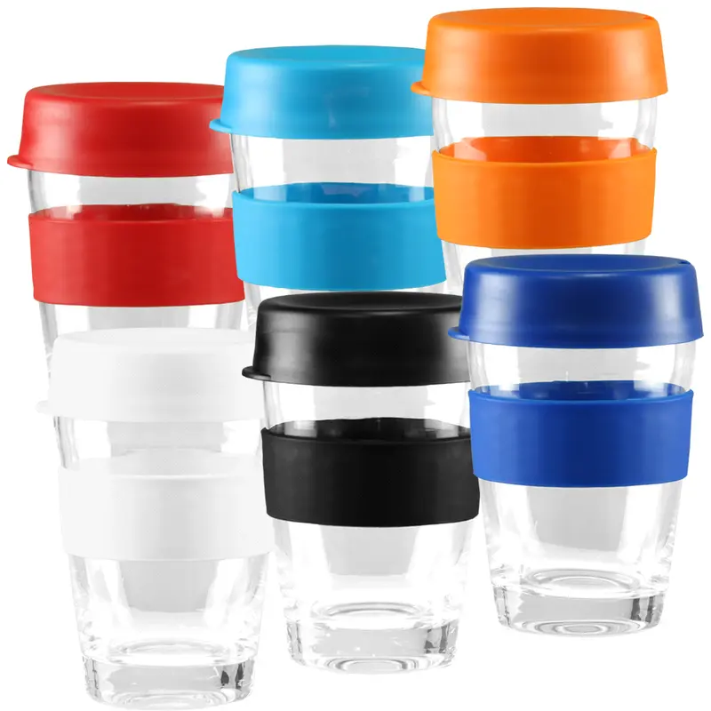 Carry Cup Glass 340ml – Glassware – available in black, blue, orange, red colours