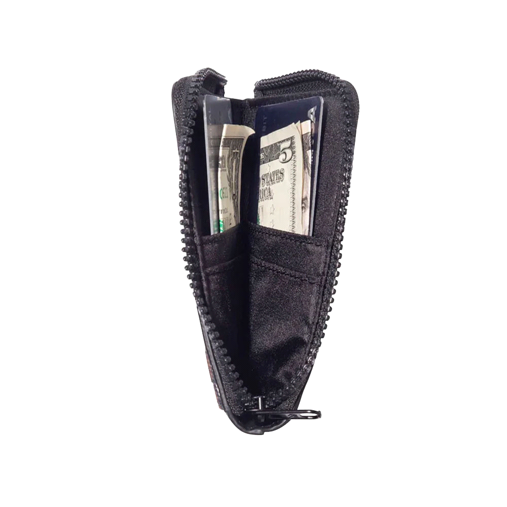 Thread Zipper Wallet – Brushes – The Range – available in Black – thumbnail 6 of 6