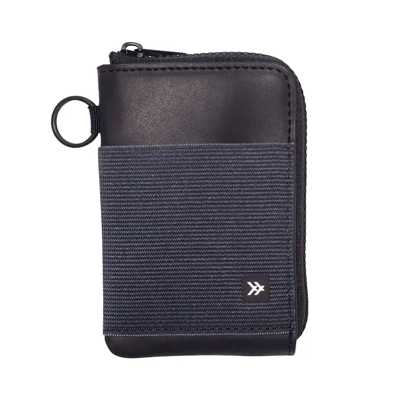 Thread Zipper Wallet – Brushes – available in black colour