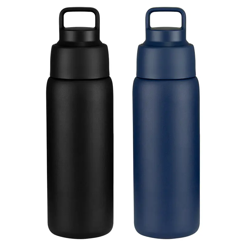 Trekk DuoFlow Recycled Vacuum Bottle - 750ml – Drink Bottles – available in black colour