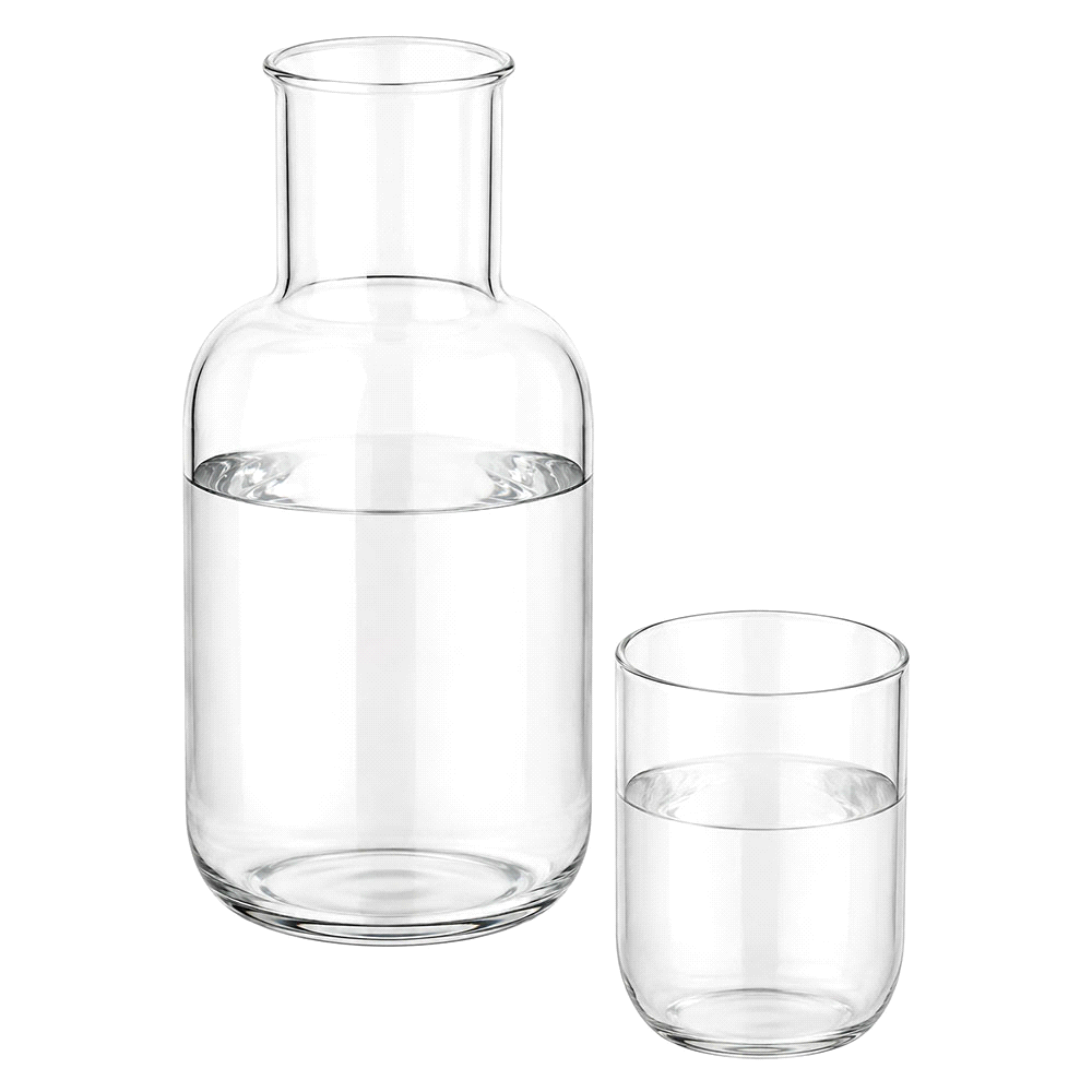 Amelie Glass Carafe & Cup Set 850ml