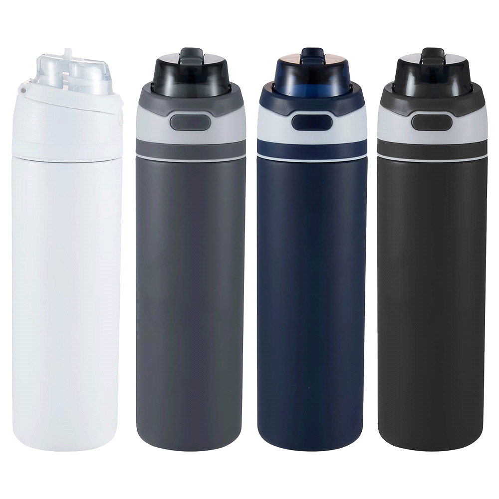 Elvin 900ml Recycled Stainless Flip Straw Bottle