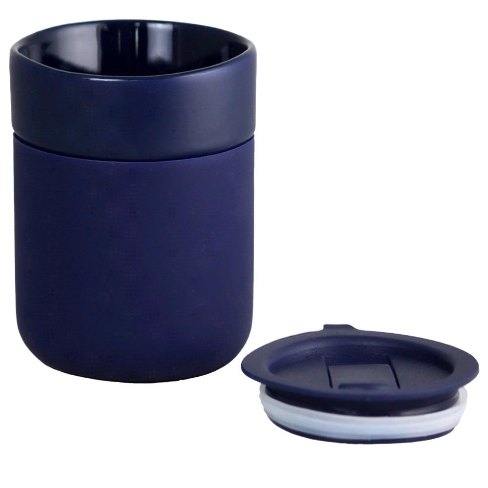 Java 330 ml Ceramic Tumbler w/ Silicone Wrap – Mugs – The Range – available in Black, Navy and White – thumbnail 4 of 21