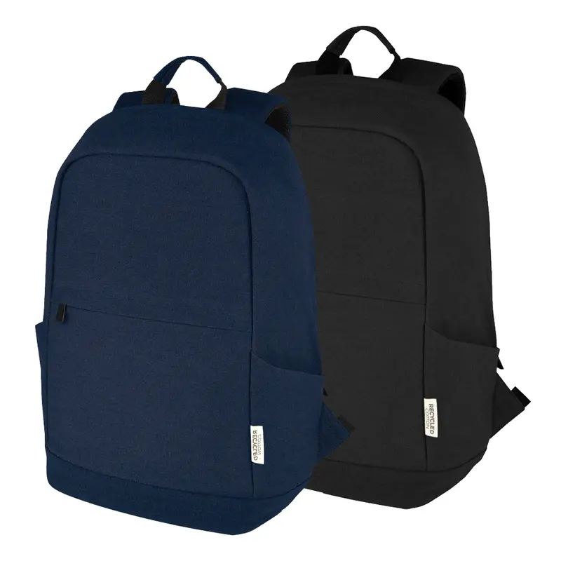 Darani GRS Recycled Canvas Anti-Theft 15" 21L Laptop Backpack – Backpacks – available in black colour