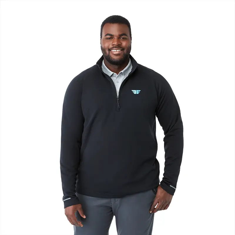 Asgard Eco Knit Quarter Zip - Mens – Pullovers – available in black, silver colours