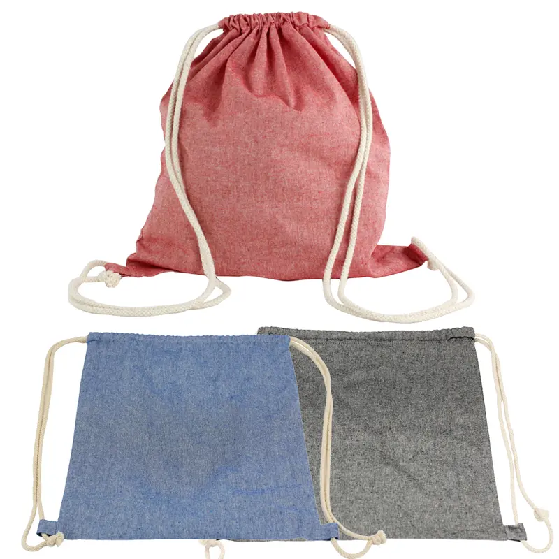 Melange Custom Dyed Drawstring Bag – Drawstring Bags – available in blue, grey colours