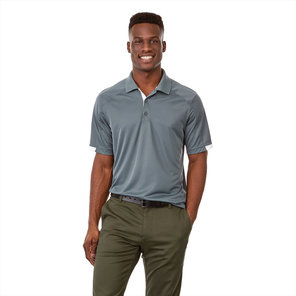 Kiso Short Sleeve Polo - Mens – Polo Shirts – Apparel Range – available in Black/White, Navy/White, Red/Steel Grey, Steel Grey/White and White/Steel Grey – thumbnail 1 of 21