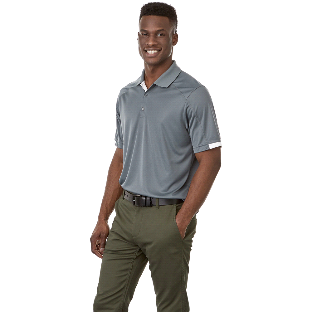 Kiso Short Sleeve Polo - Mens – Polo Shirts – Apparel Range – available in Black/White, Navy/White, Red/Steel Grey, Steel Grey/White and White/Steel Grey – thumbnail 8 of 21