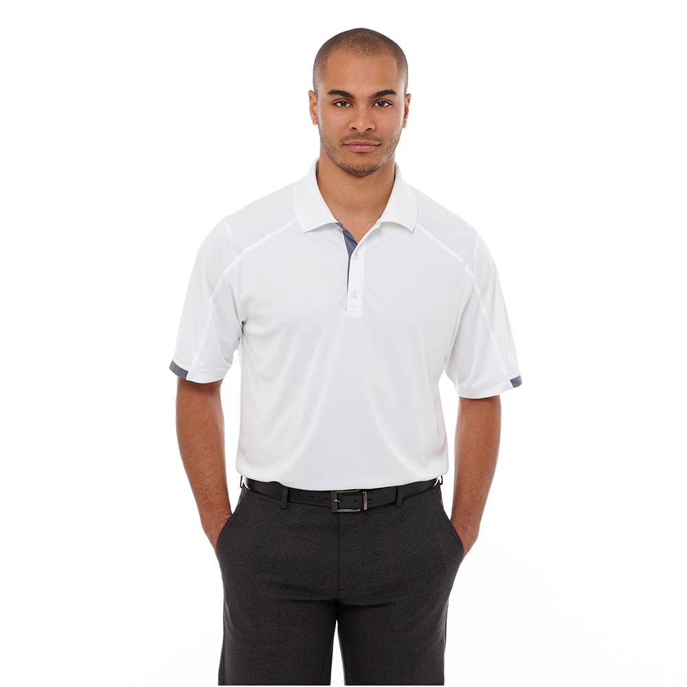 Kiso Short Sleeve Polo - Mens – Polo Shirts – Apparel Range – available in Black/White, Navy/White, Red/Steel Grey, Steel Grey/White and White/Steel Grey – thumbnail 10 of 21