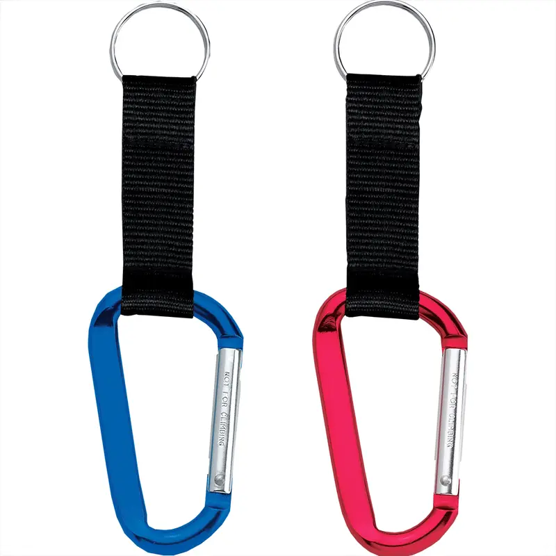 Carabiner – Keyrings – available in blue, red colours