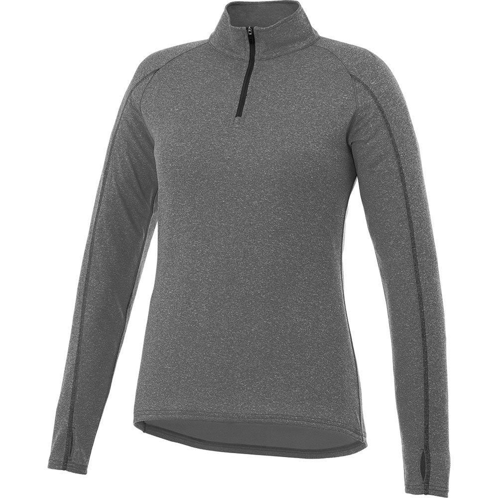 Taza Knit Quarter Zip - Womens – Pullovers – Apparel Range – available in Aspen Blue Heather, Heather Dark Charcoal, Silver Heather and Team Red – thumbnail 9 of 24