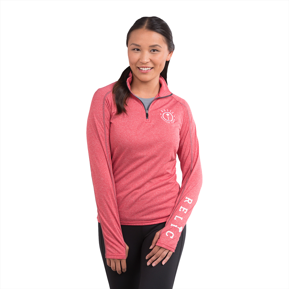Taza Knit Quarter Zip - Womens – Pullovers – Apparel Range – available in Aspen Blue Heather, Heather Dark Charcoal, Silver Heather and Team Red – thumbnail 3 of 24