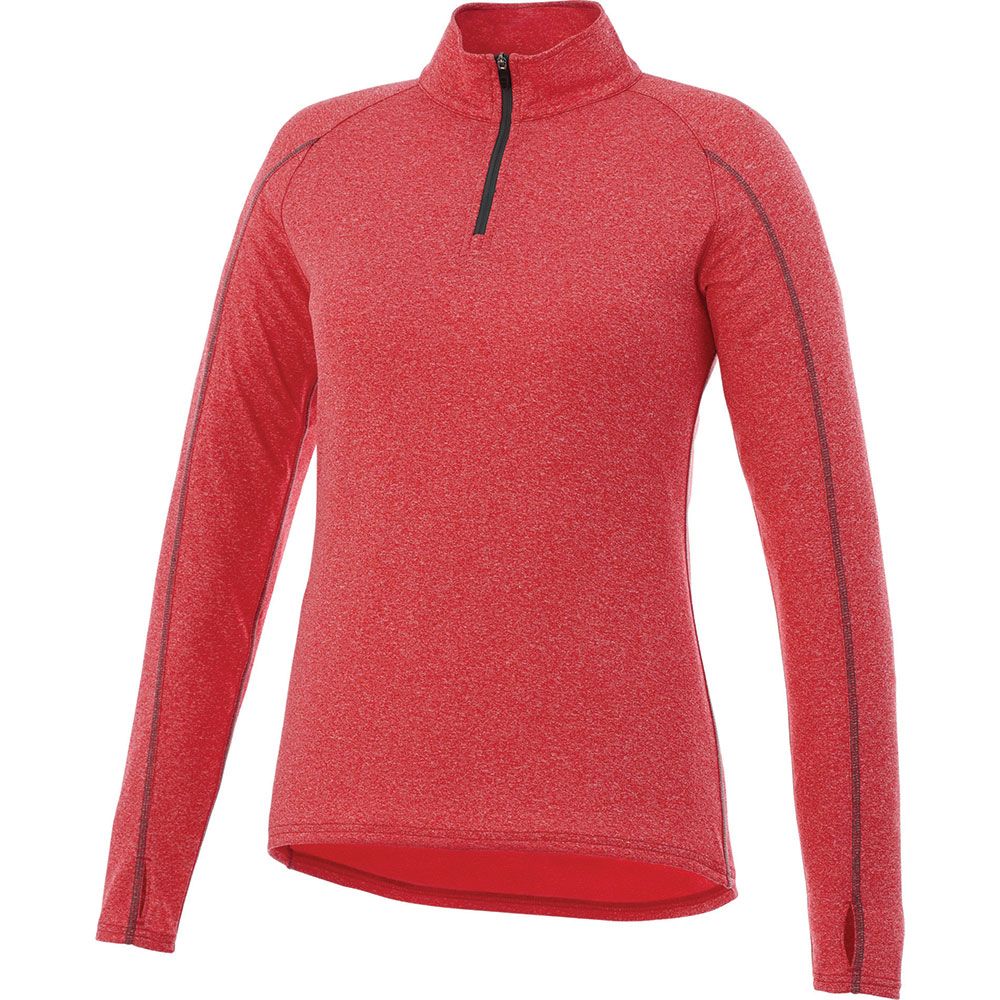 Taza Knit Quarter Zip - Womens – Pullovers – Apparel Range – available in Aspen Blue Heather, Heather Dark Charcoal, Silver Heather and Team Red – thumbnail 6 of 24