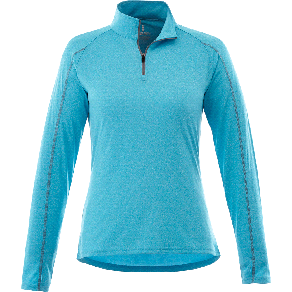 Taza Knit Quarter Zip - Womens – Pullovers – Apparel Range – available in Aspen Blue Heather, Heather Dark Charcoal, Silver Heather and Team Red – thumbnail 11 of 24