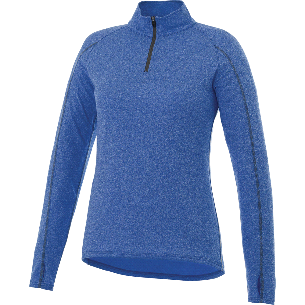 Taza Knit Quarter Zip - Womens – Pullovers – Apparel Range – available in Aspen Blue Heather, Heather Dark Charcoal, Silver Heather and Team Red – thumbnail 12 of 24