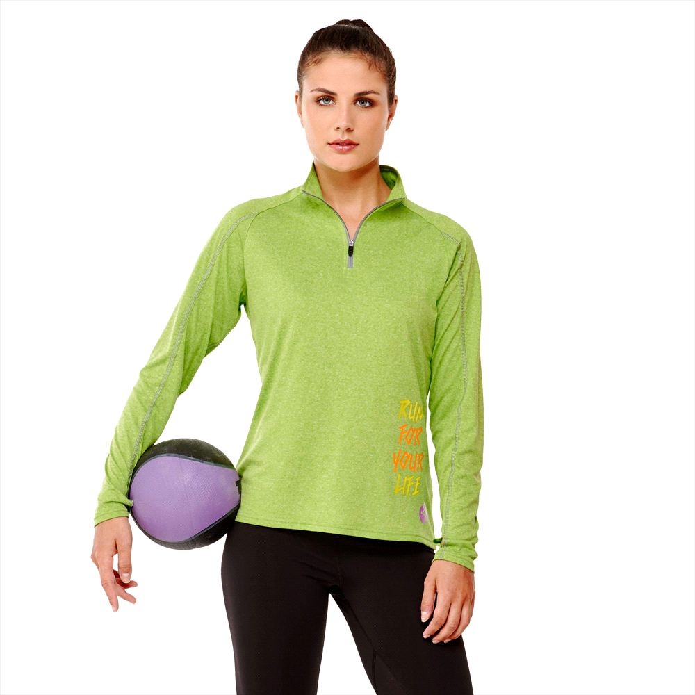 Taza Knit Quarter Zip - Womens – Pullovers – Apparel Range – available in Aspen Blue Heather, Heather Dark Charcoal, Silver Heather and Team Red – thumbnail 1 of 24