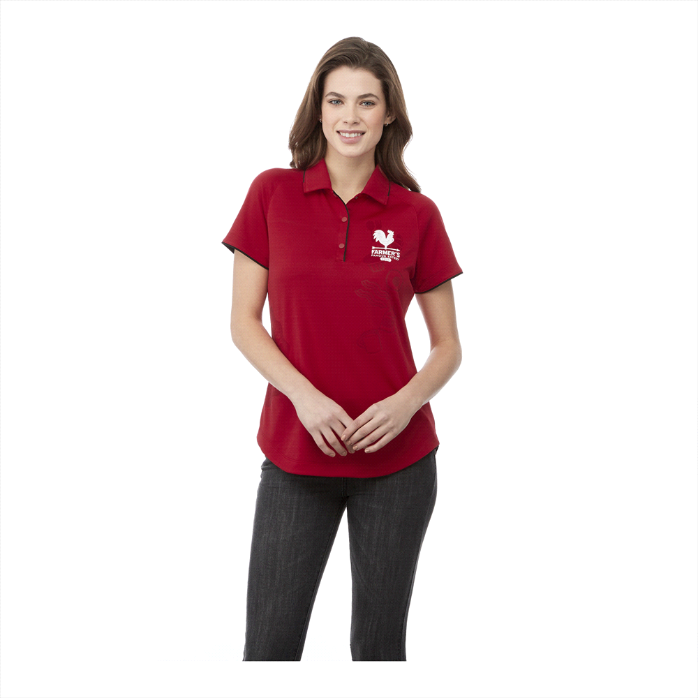 Remus Short Sleeve Polo - Womens – Polo Shirts – Apparel Range – available in Black/Quarry, Team Red/Black, Vintage Navy/Quarry, White/Quarry – thumbnail 1 of 10