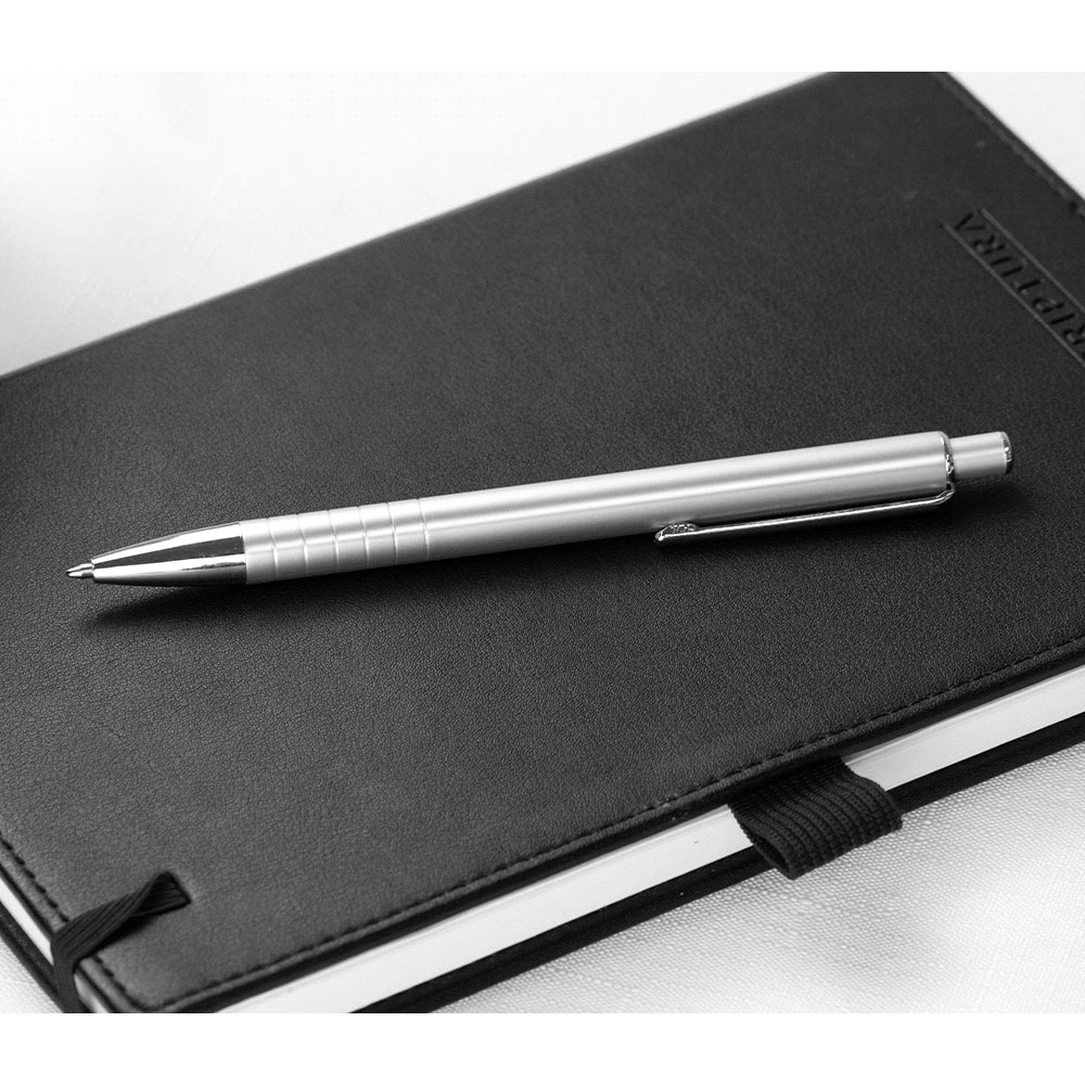 Molero Click Action Ballpoint Pen – Metal Pens – The Range – available in Black, Navy, Silver and Teal – thumbnail 2 of 14