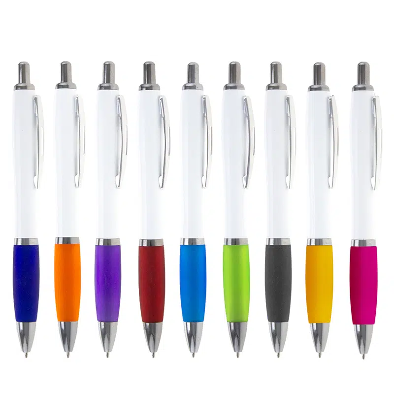Nash Ballpoint Pen w/ White Barrel & Coloured Grip – Desk Accessories