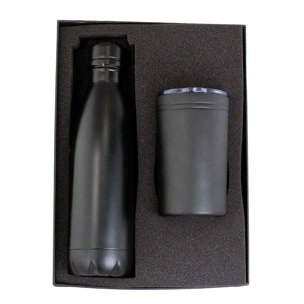 H2O Sherpa Drink Bottle & Tumbler Gift Set – Drink Bottles – The Range – available in Black, Navy, Silver and White – thumbnail 1 of 8