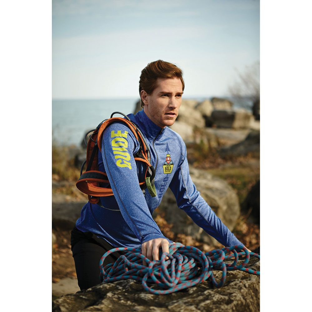 Taza Knit Quarter Zip - Mens – Jackets – Apparel Range – available in Aspen Blue Heather, Heather Dark Charcoal, Silver Heather and Team Red – thumbnail 20 of 21