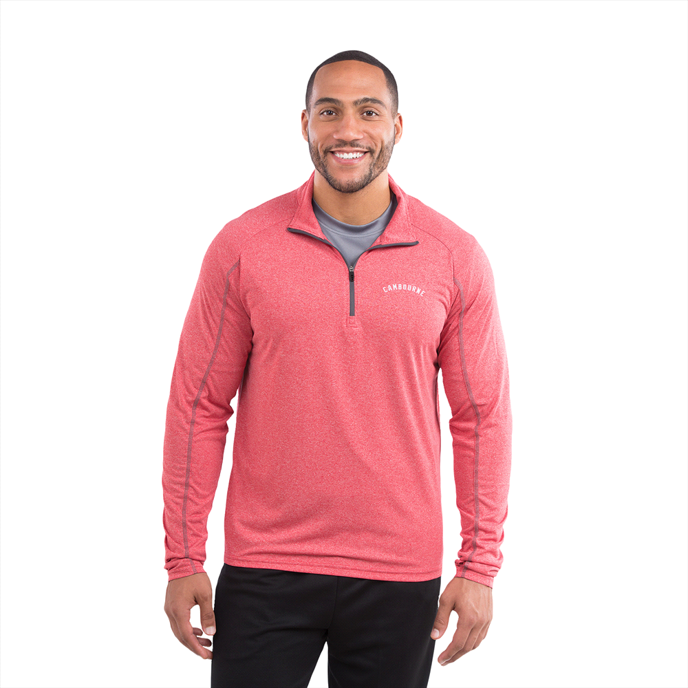 Taza Knit Quarter Zip - Mens – Jackets – Apparel Range – available in Aspen Blue Heather, Heather Dark Charcoal, Silver Heather and Team Red – thumbnail 1 of 21