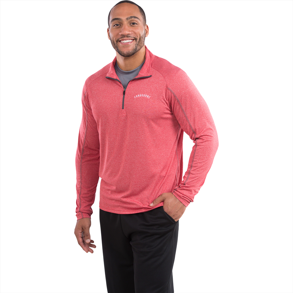 Taza Knit Quarter Zip - Mens – Jackets – Apparel Range – available in Aspen Blue Heather, Heather Dark Charcoal, Silver Heather and Team Red – thumbnail 3 of 21
