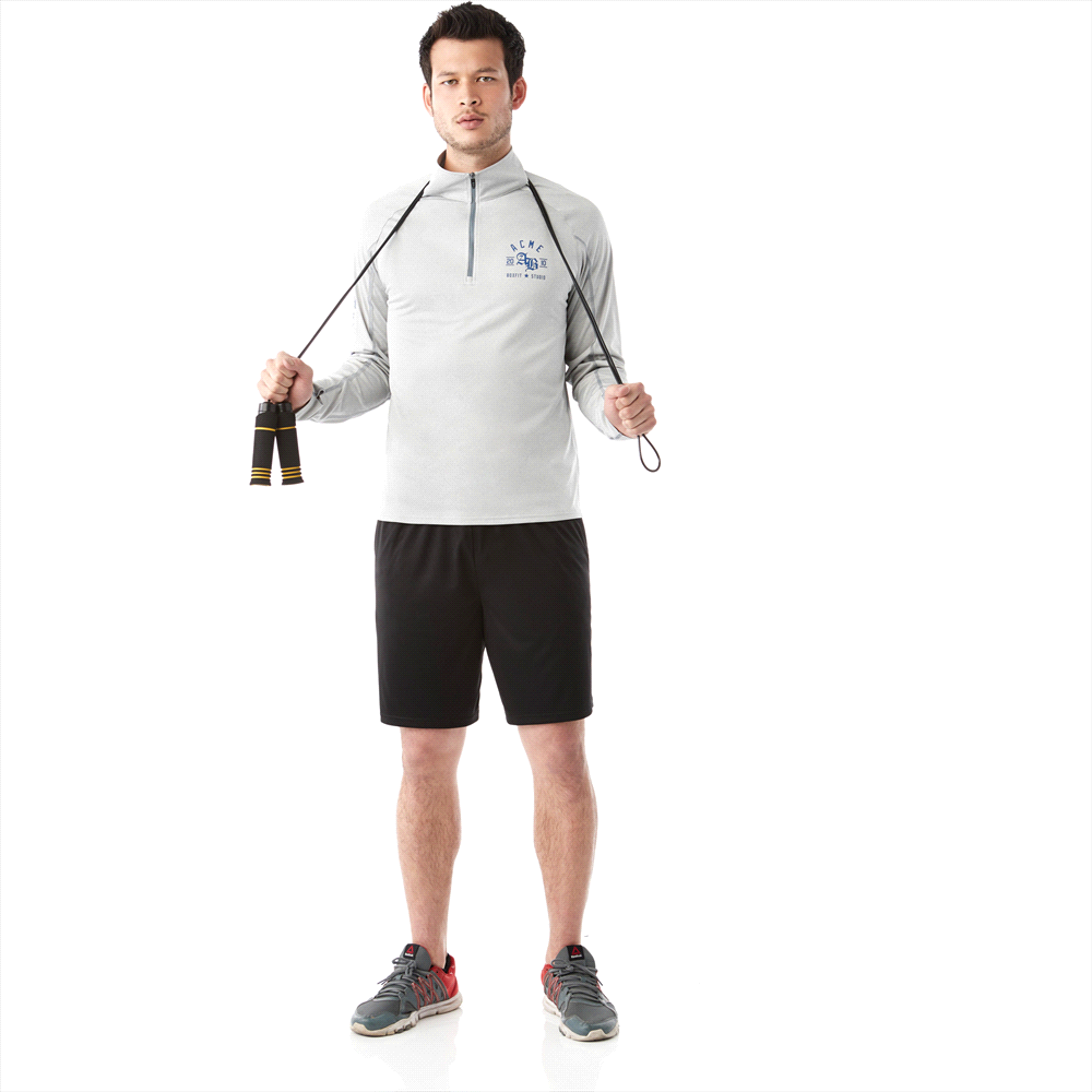 Taza Knit Quarter Zip - Mens – Jackets – Apparel Range – available in Aspen Blue Heather, Heather Dark Charcoal, Silver Heather and Team Red – thumbnail 5 of 21
