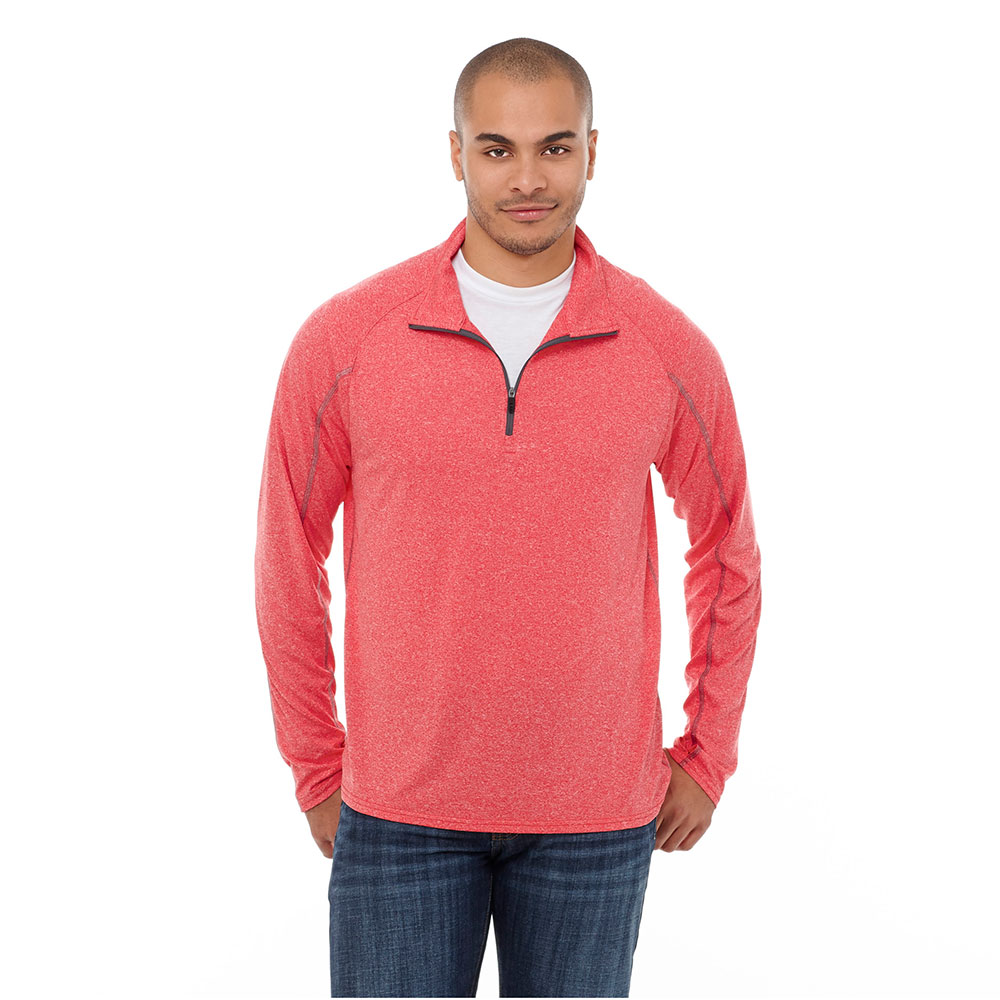 Taza Knit Quarter Zip - Mens – Jackets – Apparel Range – available in Aspen Blue Heather, Heather Dark Charcoal, Silver Heather and Team Red – thumbnail 2 of 21
