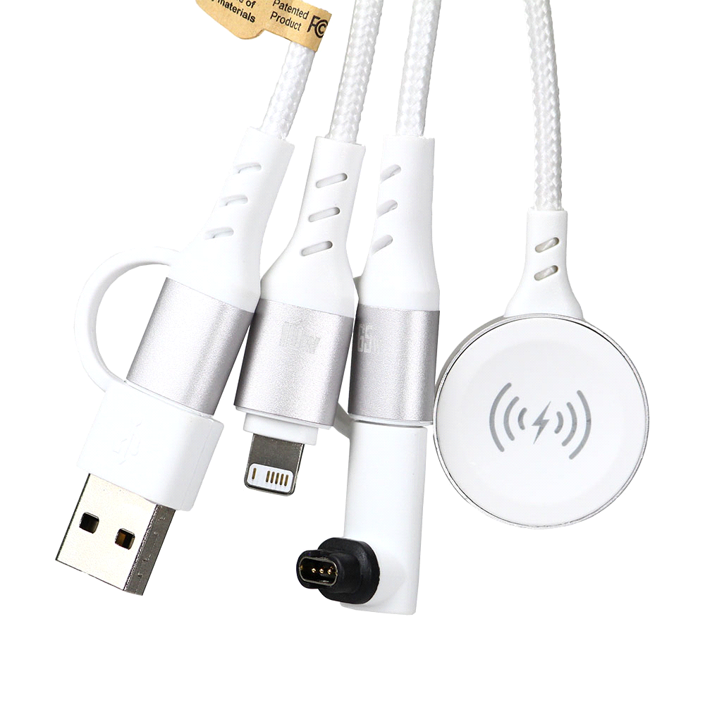 6-in-1 Multi Charging Cable – Desk Accessories – The Range – available in White – thumbnail 2 of 8