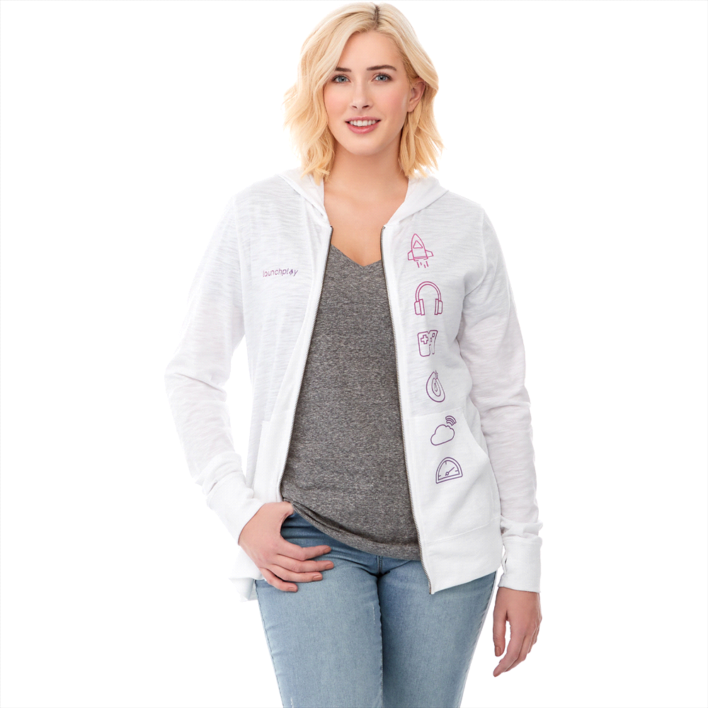 Garner Knit Full Zip Hoody - Womens – Hoodies – Apparel Range – available in Black, Heather Grey, Olympic Blue Heather, Team Red Heather and 1 more – thumbnail 1 of 19