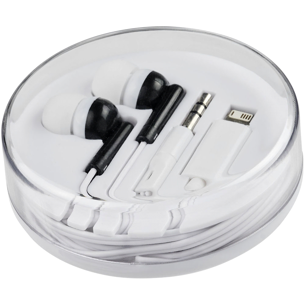 Wired Earbuds w/ Multi-Tips – Travel Bags – The Range – available in Black – thumbnail 4 of 7