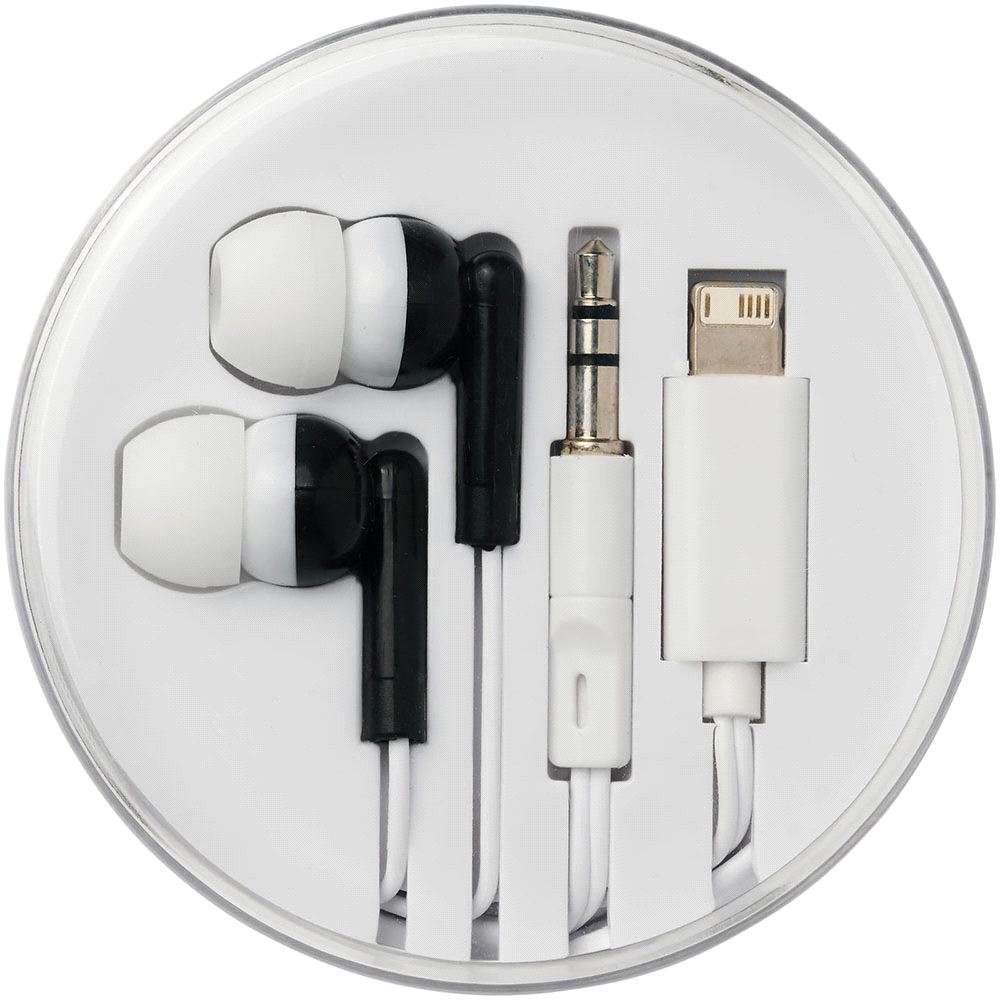 Wired Earbuds w/ Multi-Tips – Travel Bags – The Range – available in Black – thumbnail 1 of 7