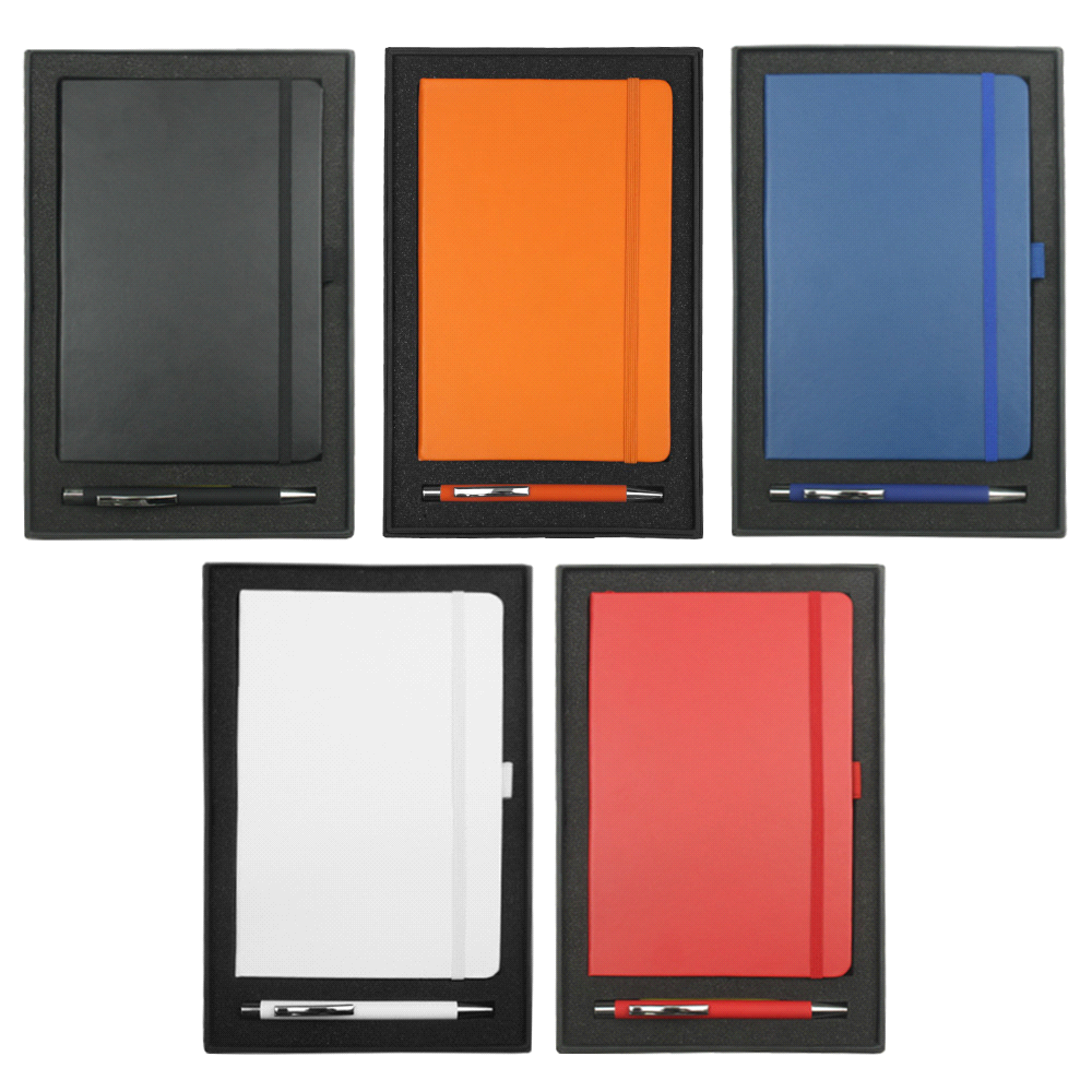 Gift Set w/ JB1008 Nova Journal & 6018 Gorcia Pen – Gift Sets – The Range – available in Black, Navy, Orange, Red and White – thumbnail 2 of 12